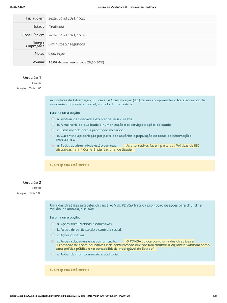 Exercício Avaliativo 6 - Modulo 6 | PDF | Bioética | Comunicação