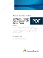 Configuring Kerberos Authentication With Role Center Pages: Microsoft Dynamics AX 2009