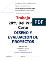 Trabajo - 20% Primer Corte - Diseño y Evaluacion de Proyectos