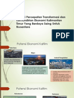 Stategi Percepatan Transformasi Dan Kemandirian Ekonomi Kalimantan Timur