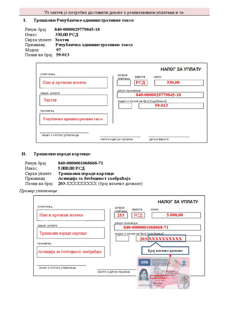 Uputstvo Uplatnice 2021 | PDF