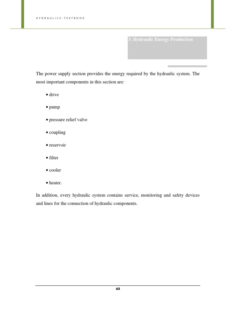Hydraulic 3 Pdf Pump Friction