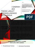 Kebijakan Pemerintah Daerah Dalam Rangka Tindak Lanjut Ditetapkannya