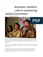 Peace Advocates Mothers Play Big Role in Countering Violent Extremism