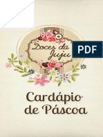 Cardápio de Páscoa 2022