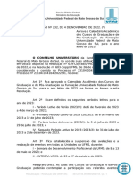 Calendário Acadêmico UFMS 2023