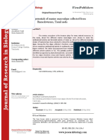 Biorestraining Potentials of Marine Macroalgae Collected From Rameshwaram, Tamil Nadu