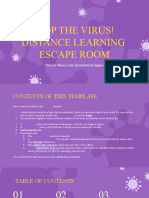 Stop The Virus! Distance Learning Escape Room by Slidesgo