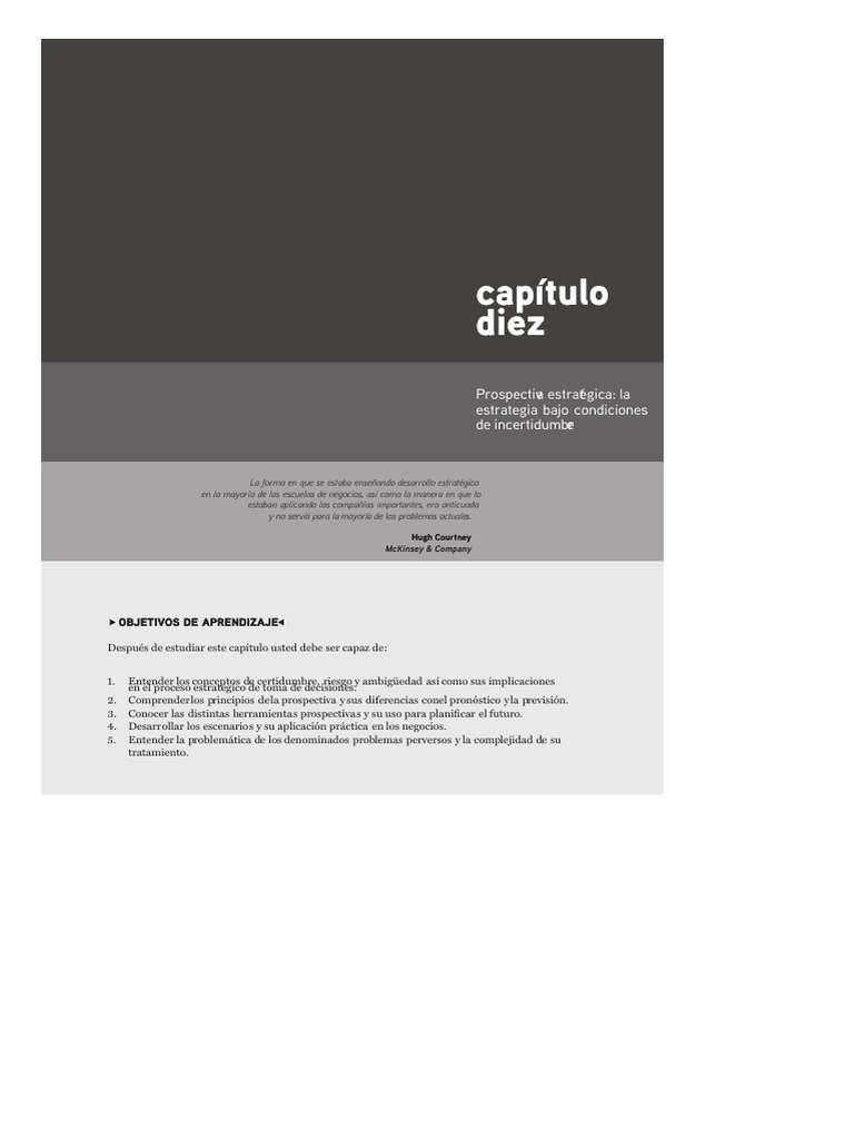 Estrategia en la Incertidumbre Empresarial | PDF | Toma de decisiones ...