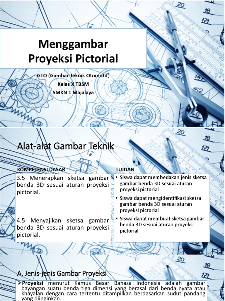 Proyeksi Pictorial dalam Gambar Teknik | PDF