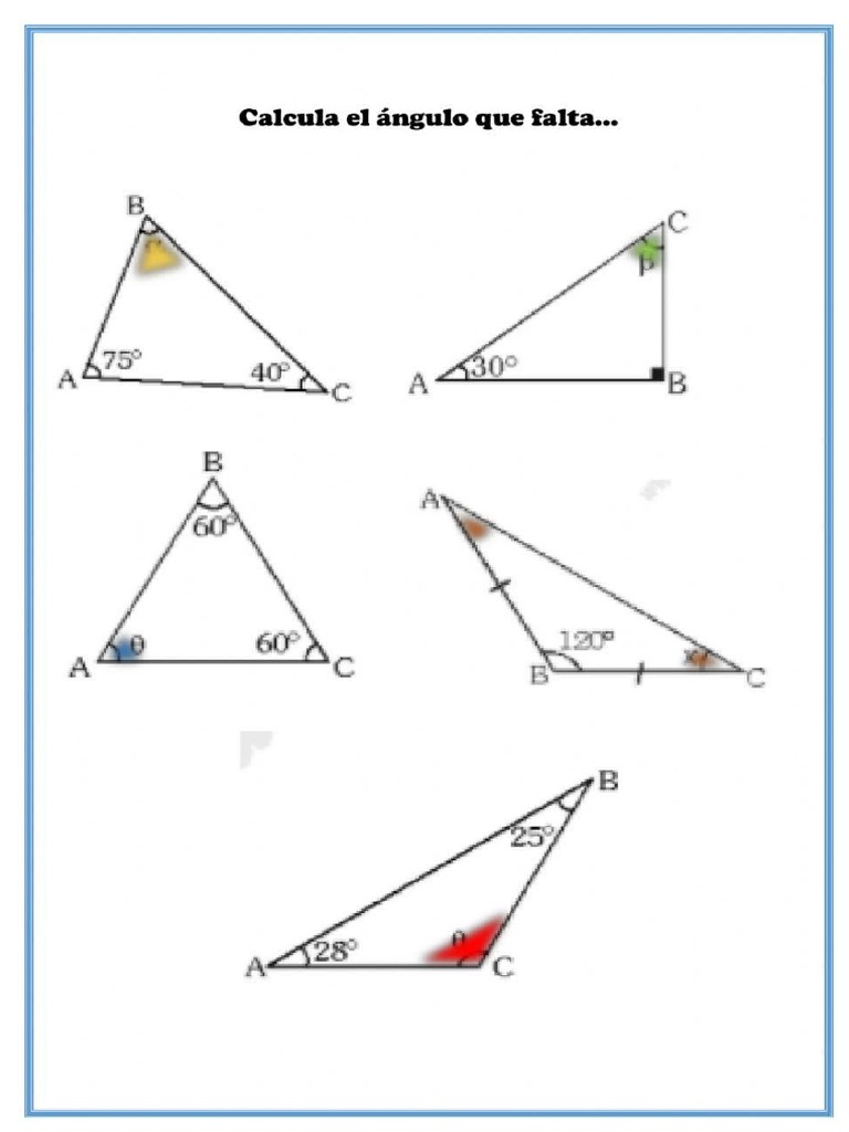 Ficha para Medir Triangulos | PDF