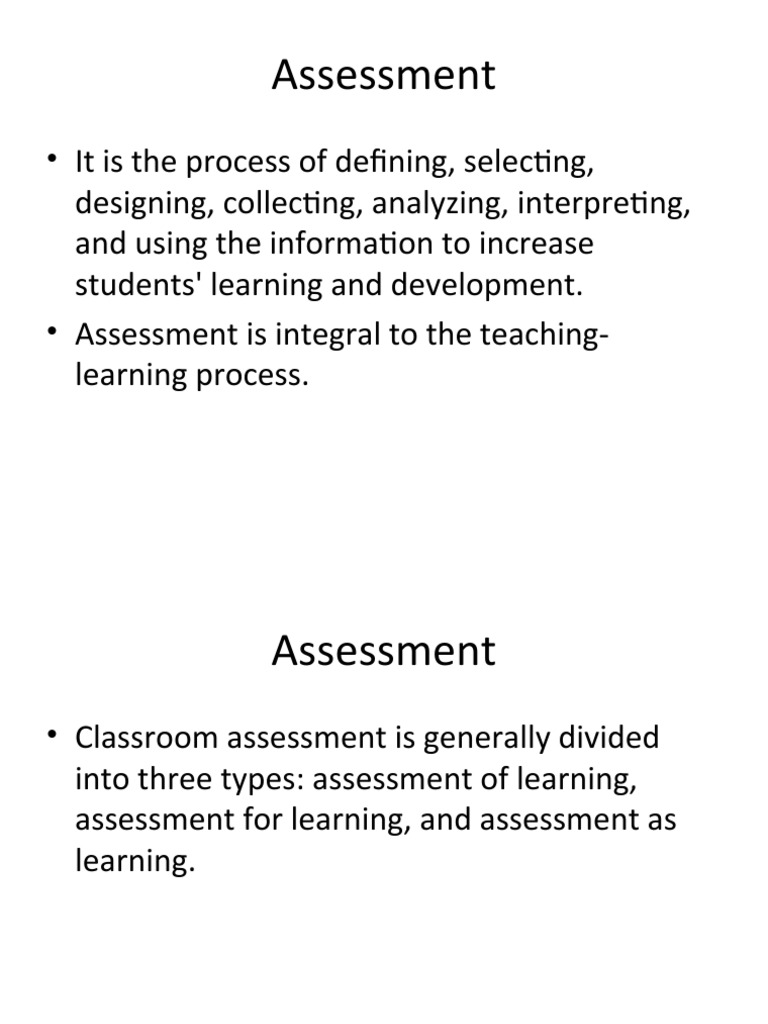 Types of Assessments and Lesson Plan 1 | PDF | Educational Assessment ...