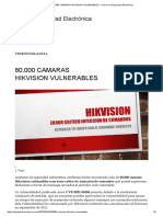 80,000 CAMARAS HIKVISION VULNERABLES - Cursos de Seguridad Electrónica