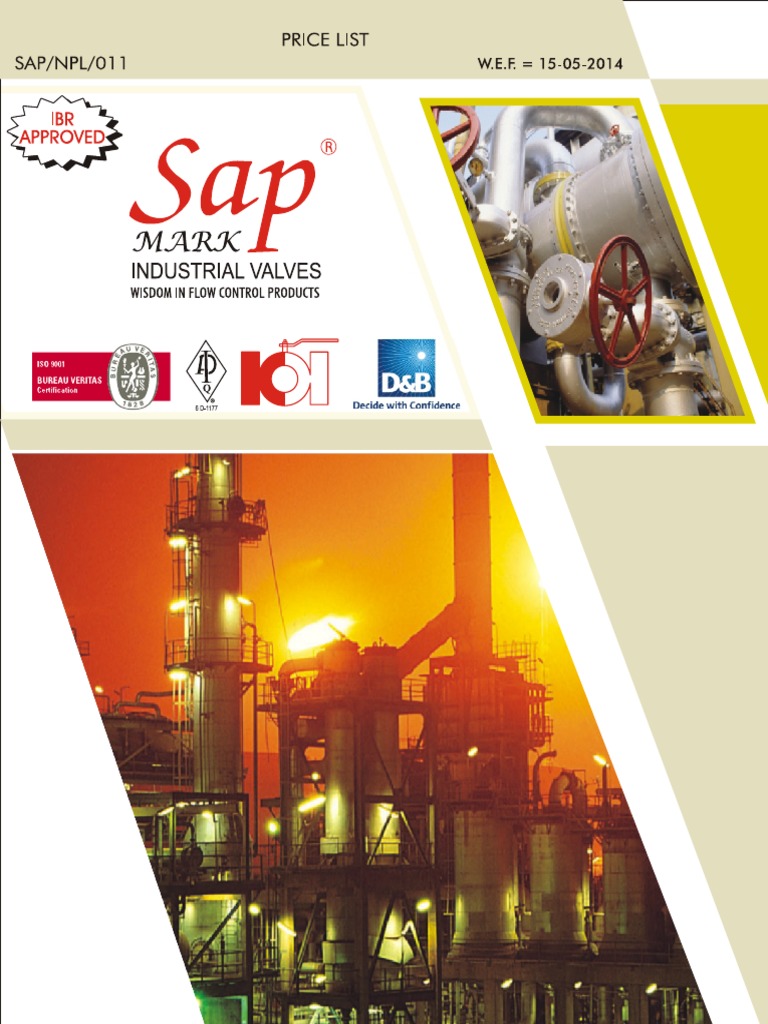 Valves Price List PDF