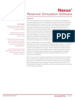 Nexus Reservoir Simulation Data Sheet A4