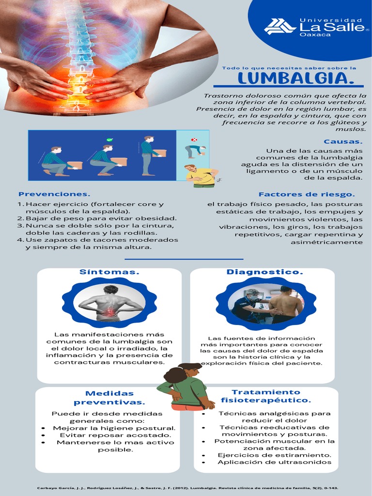 Prevención y Causas de Lumbalgia | PDF | Dolor lumbar | Sistema ...