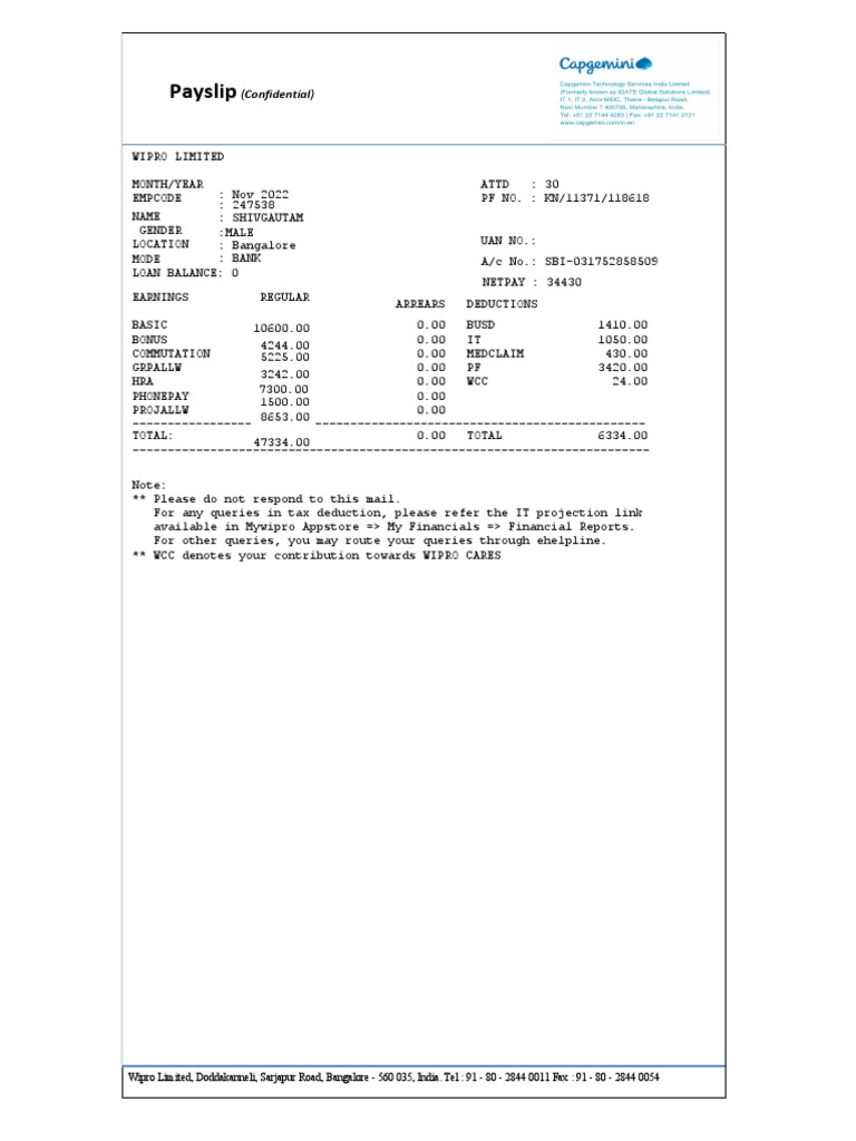 Nov Salary