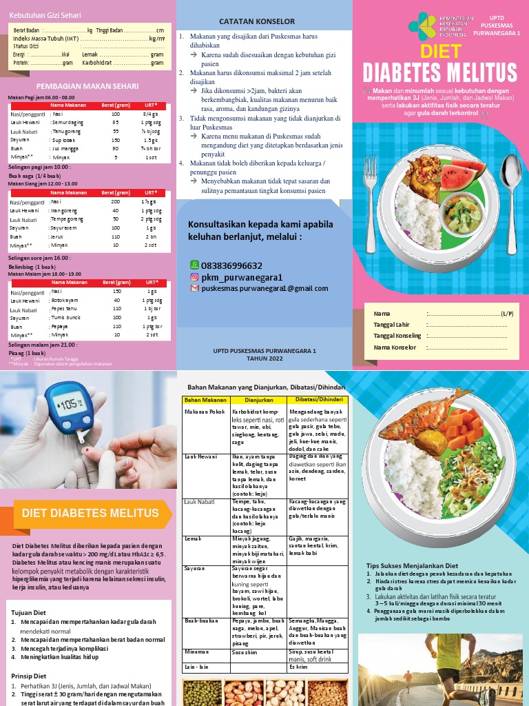 Menu Diet Diabetes Melitus Sehari-hari | PDF | Kesehatan Holistik