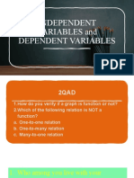 Independent Variables and Dependent Variables