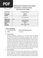 Marketing Management (OBE Course Outline) - MKT506