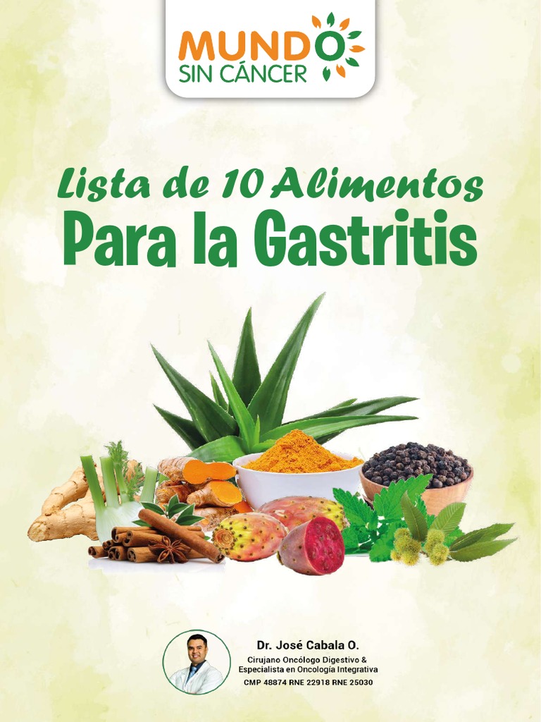 Alimentos para La Gastritis. PDF Salud pública