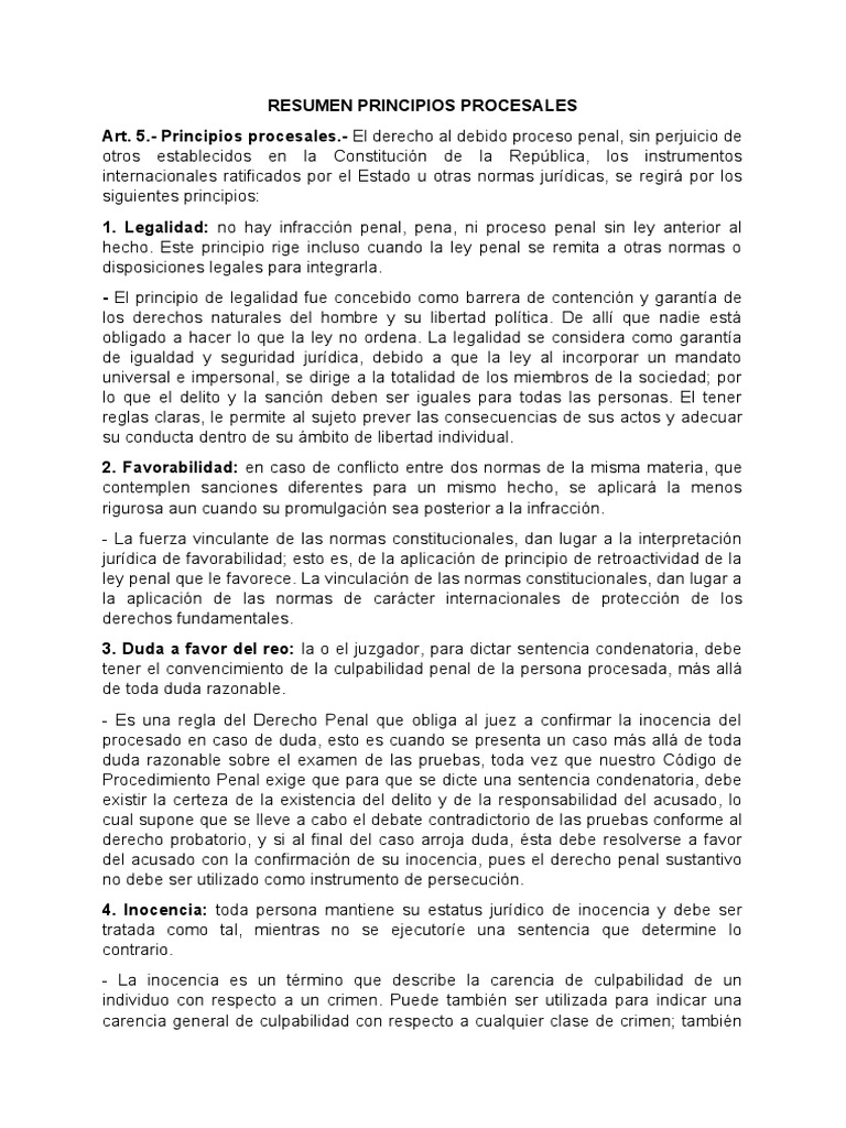 Principios del Debido Proceso Penal | PDF | Ley procesal | Derecho penal