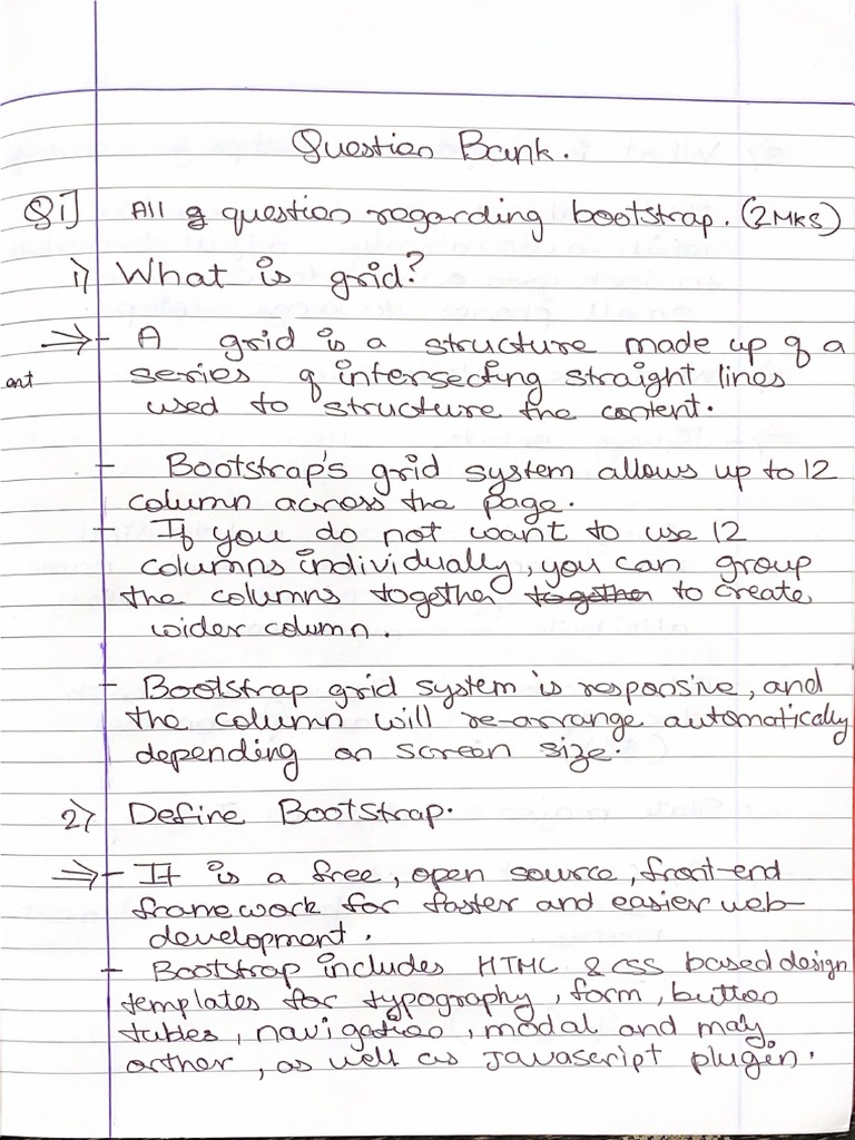 Tech Question Bank (Solved) PDF