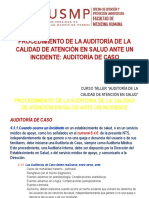 Clase9 (Procedimiento de Auditoría de Calidad de at en Salud Ante Un Incidente - Auditoría de Caso)