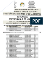 Mines Geologie Liste Candidats 2022