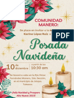 Invitación Posada Navideña Manero