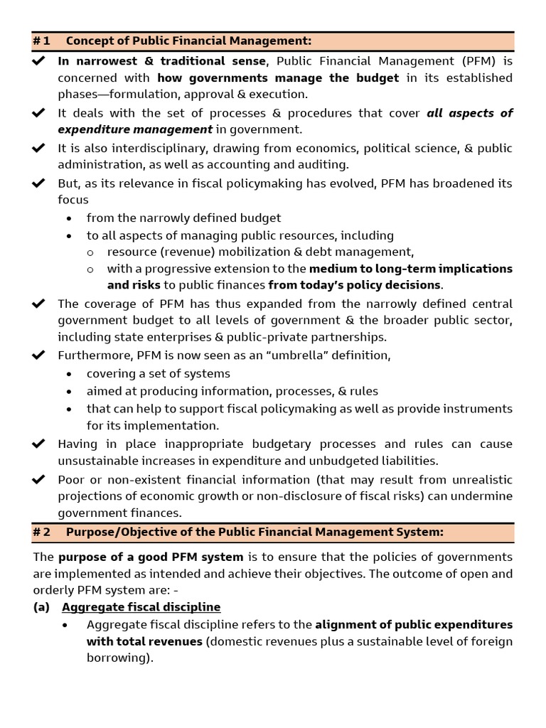 PFM Notes | PDF