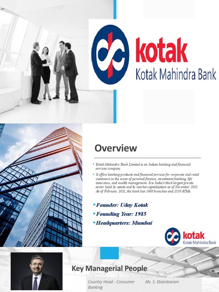 Kotak Mahindra Bank Overview and Insights | PDF | Finance & Money ...