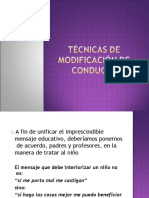 Técnicas de Modificación de Conducta