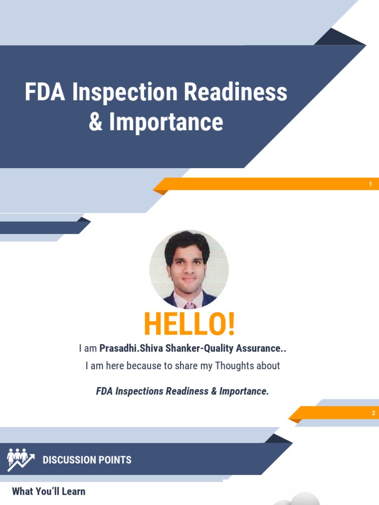 FDA Inspection Essentials | PDF | Food And Drug Administration ...