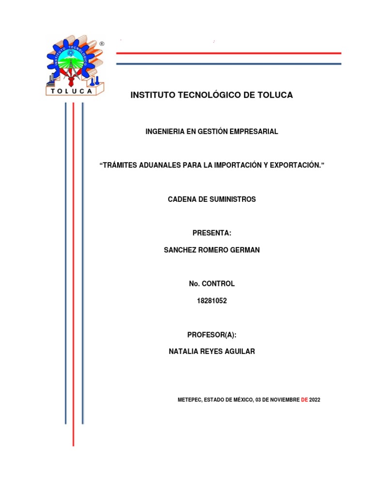 Procedimientos Aduanales Para La Importación Y Exportación De