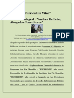 Curriculum Vitae Gilberto Andrea & Emilia de León