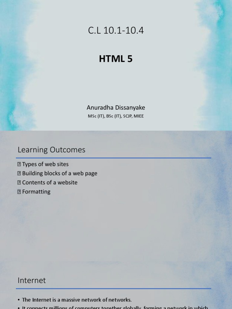 CL 10 - Part1 | PDF | Websites | Internet & Web