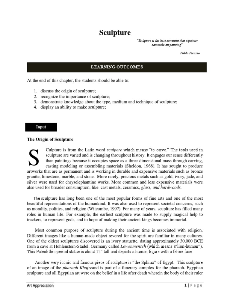 Chapter 8 Sculpture | PDF | Sculpture | Casting