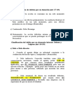 Clasificación Del Delito Por Duración y Por Elemento Interno