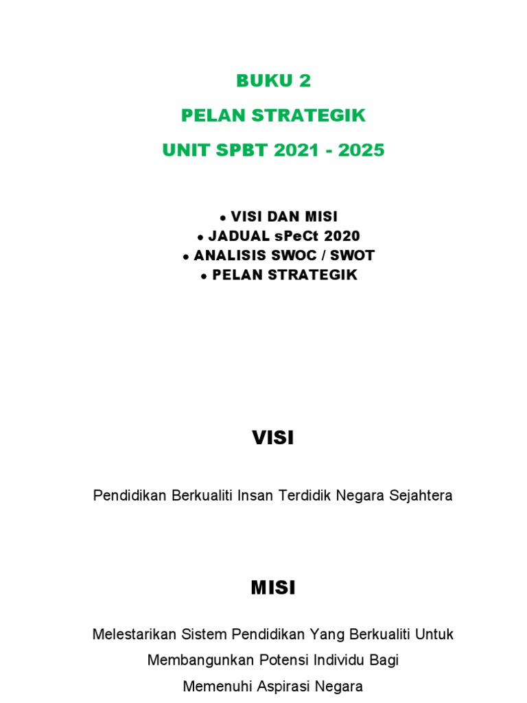 PS SPBT 2021 Buku 2 Spect Swot PS | PDF