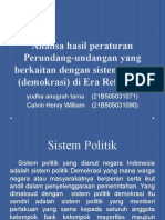 Analisa Hasil Peraturan Perundang-Undangan Yang Berkaitan Dengan Sistem Politik (Demokrasi) Di Era Reformasi
