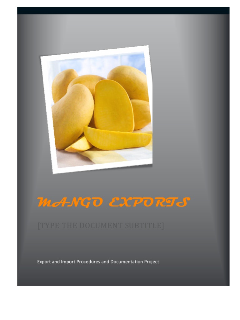 Mango Export Process to the UK | PDF | Mango | Vegetables