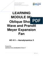 AE 411 Module 6 - Oblique Shock Wave and Prandtl Meyer Expansion Fan