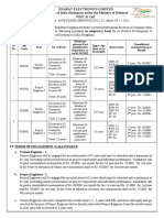 Web Advt. For Trainee Engineer-I - Project Engineer-I-9-11-22