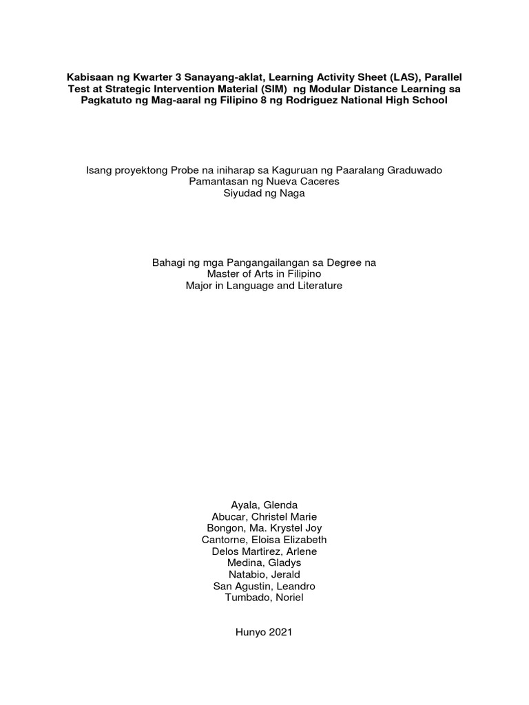 MAFil - Group 3 | PDF