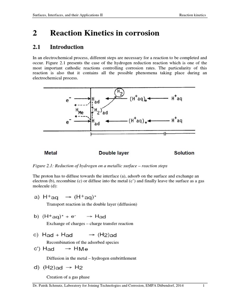 Reaction PDF Corrosion Electrochemistry