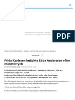 Frida Karlsson Knäckte Ebba Andersson Efter Monsterryck - SVT Sport1