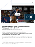 Peder Fredricson Väljer Bort Världscupen: "Satsar På GCT Och GCL" - SVT Sport2