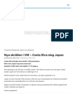 Nya Skrällen I VM - Costa Rica Slog Japan - SVT Sport1