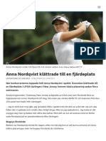 Anna Nordqvist Klättrade Till en Fjärdeplats - SVT Nyheter